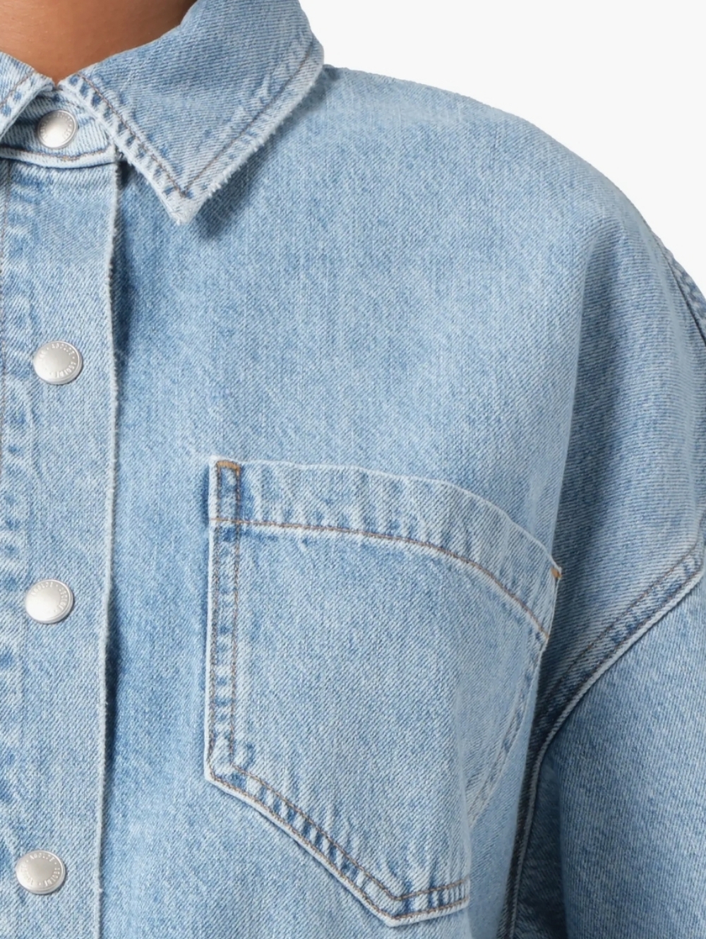 AGOLDE Rona Box Cropped Denim Shirt, size XS - Picture 2 of 16